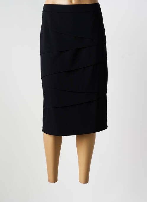 Jupe mi-longue taille à pinces noir BARBARA LEBEK femme