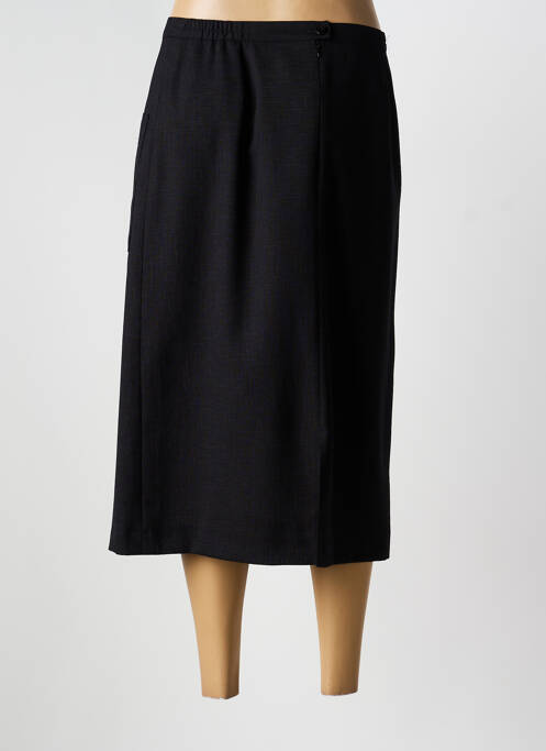 Jupe mi-longue taille à pinces noir LISA CHESNAY femme