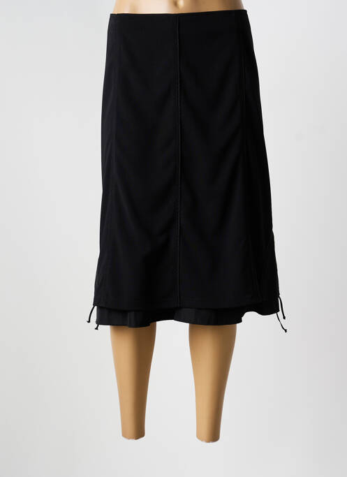 Jupe mi-longue taille normale noir FRANK WALDER femme