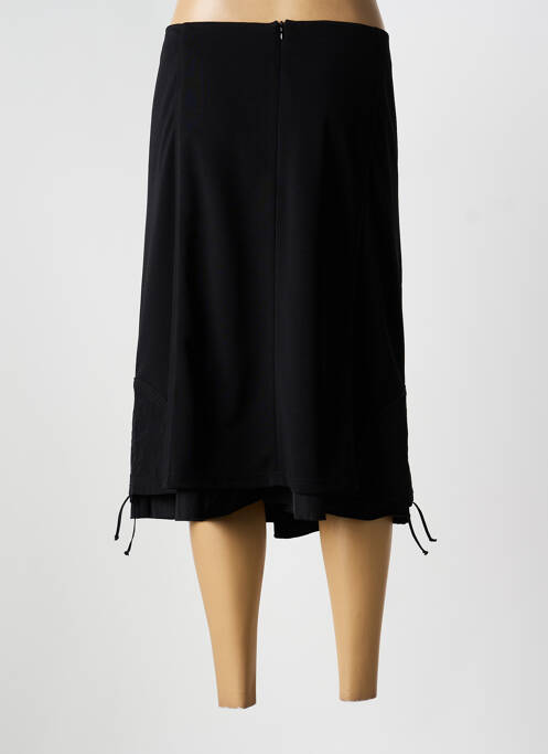 Jupe mi-longue taille normale noir FRANK WALDER femme