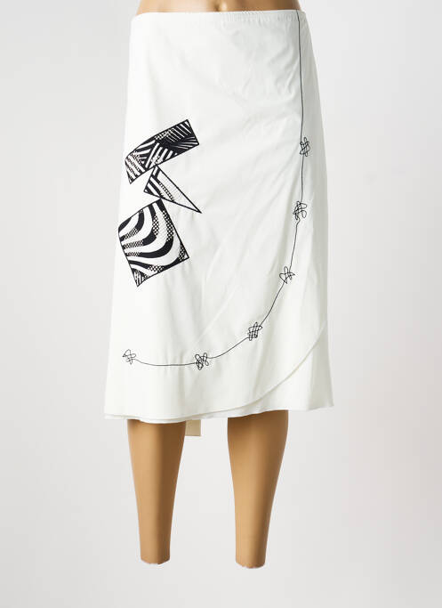 Jupe mi-longue beige JEAN DELFIN femme