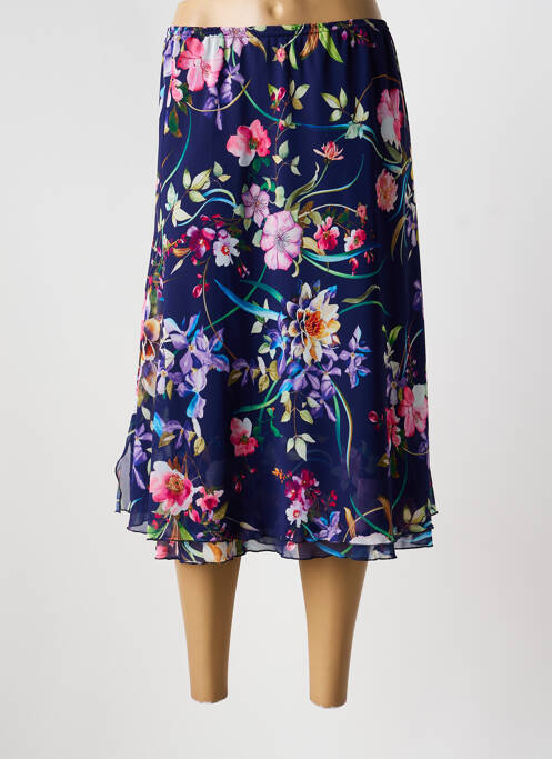 Jupe mi-longue bleu JEAN DELFIN femme