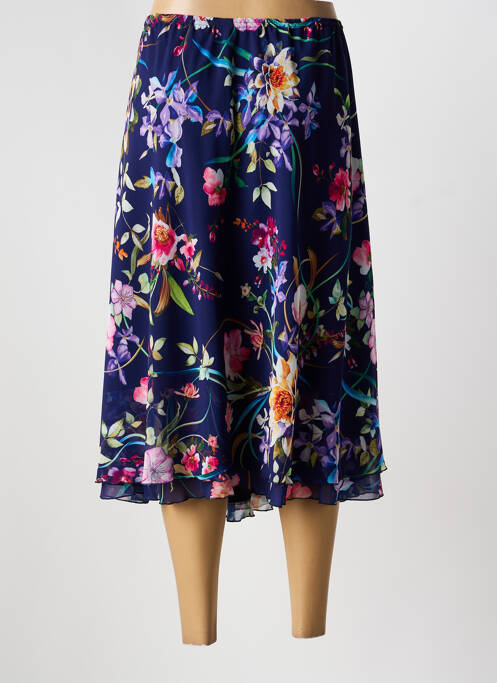 Jupe mi-longue bleu JEAN DELFIN femme