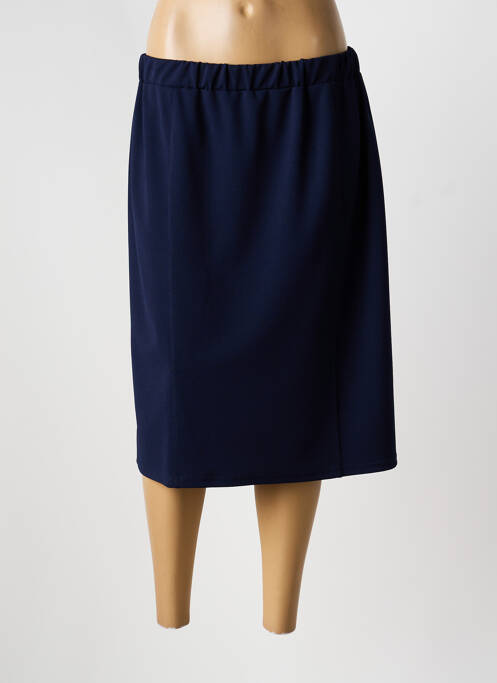 Jupe mi-longue bleu UNICA PLUS femme