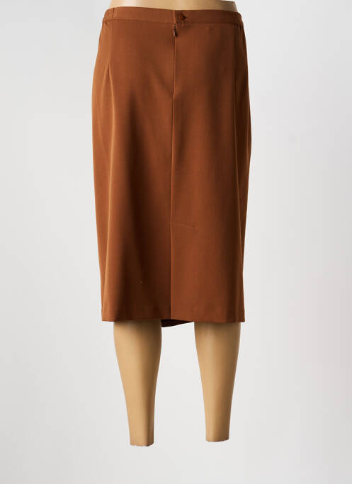 Jupe mi-longue marron JEAN GABRIEL femme