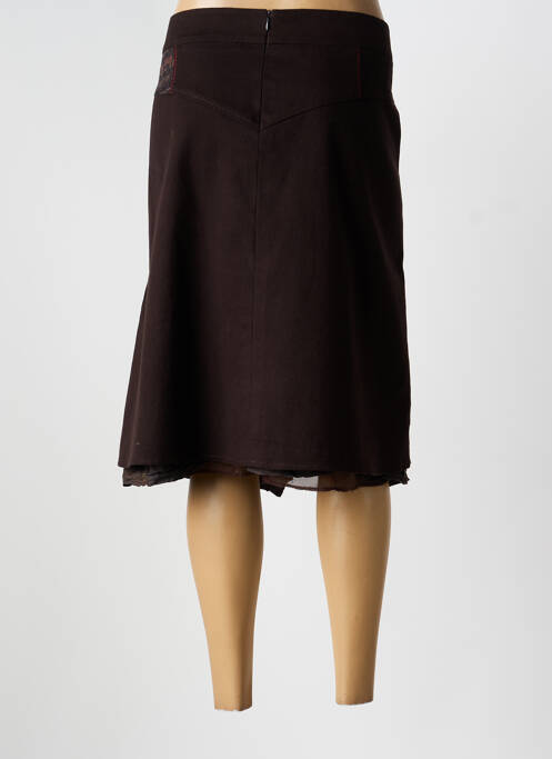 Jupe mi-longue marron JEAN GABRIEL femme