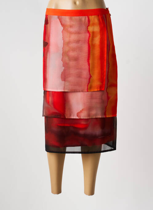 Jupe mi-longue orange JEAN DELFIN femme