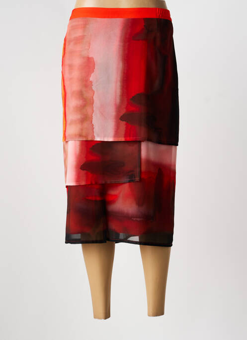 Jupe mi-longue orange JEAN DELFIN femme