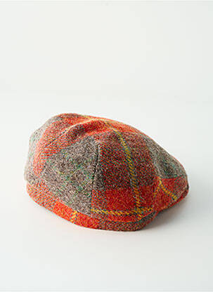 Casquette imprimé carreaux orange HERMAN homme
