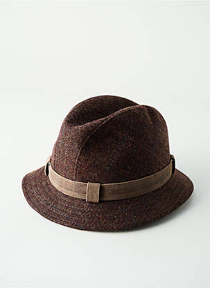 Chapeau doublure marron HERMAN homme