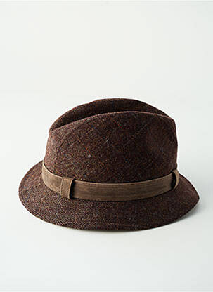 Chapeau doublure marron HERMAN homme