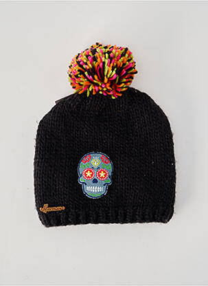 Bonnet maille grosse maille noir HERMAN enfant