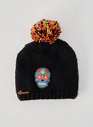 Bonnet maille grosse maille noir HERMAN enfant