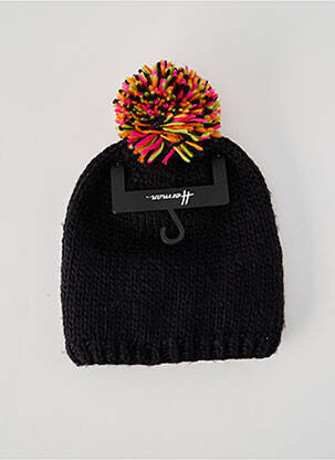 Bonnet maille grosse maille noir HERMAN enfant