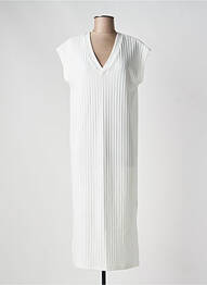 Robe longue sans manche sans manche blanc ICHI femme
