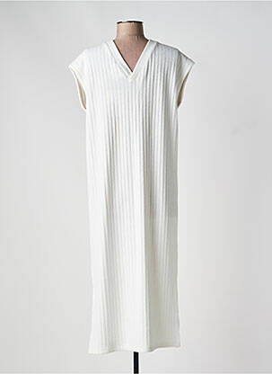 Robe longue sans manche sans manche blanc ICHI femme