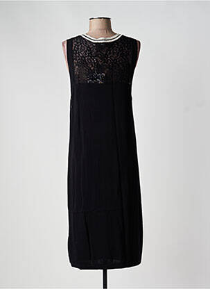 Robe mi-longue sans manche sans manche noir AZAY femme