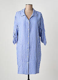 Robe mi-longue manches 3/4 manches 3/4 bleu EGATEX femme