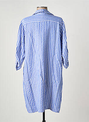 Robe mi-longue manches 3/4 manches 3/4 bleu EGATEX femme