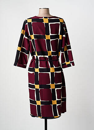 Robe mi-longue manches 3/4 manches 3/4 rouge GRIFFON femme