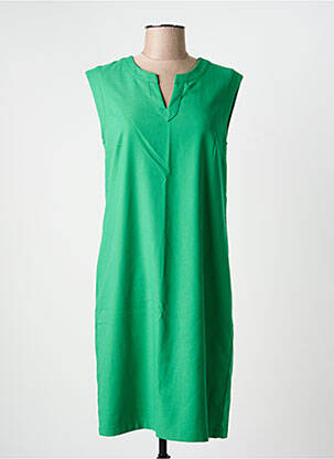 Robe mi-longue manches courtes manches courtes vert JULIE GUERLANDE femme