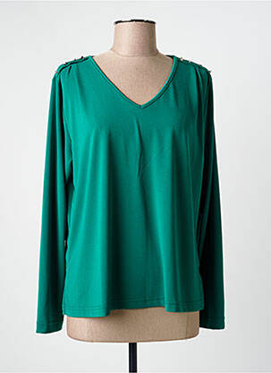 Top stretch manches longues vert GRIFFON femme
