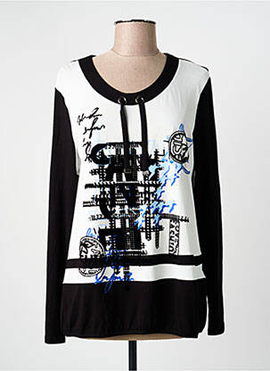 Pull coupe cintrée manches longues noir BARBARA LEBEK femme