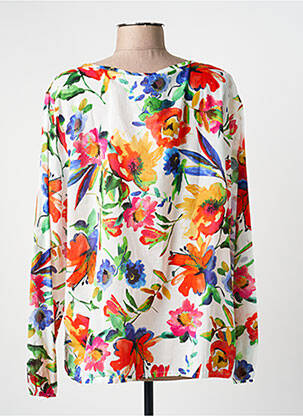 Blouse tissage popeline manches longues orange JOY OF LIFE femme