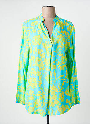 Tunique manches longues col v bleu JOY OF LIFE femme
