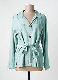 Chemisier coupe cintrée manches longues vert GRIFFON femme