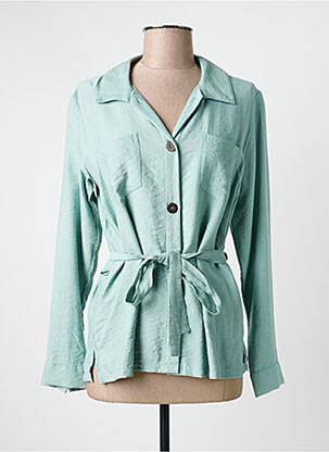 Chemisier coupe cintrée manches longues vert GRIFFON femme