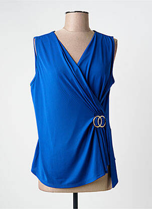 Top tissage jersey sans manche bleu TINTA STYLE femme