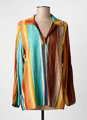 Tunique manches longues marron HALOGENE femme