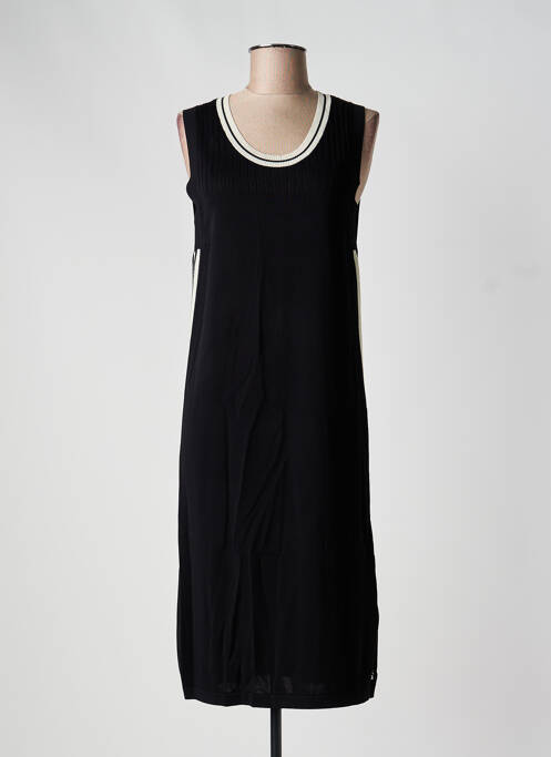 Robe mi-longue sans manche sans manche noir AZAY femme