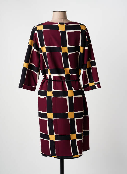 Robe mi-longue manches 3/4 manches 3/4 rouge GRIFFON femme
