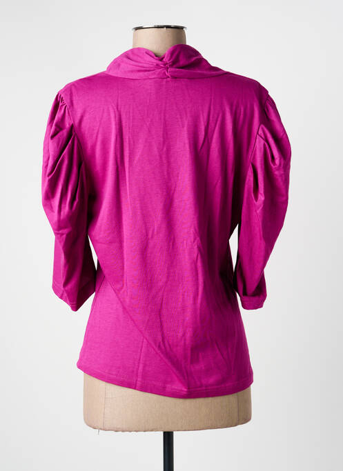 Top tissage jersey manches 3/4 violet MORGAN femme