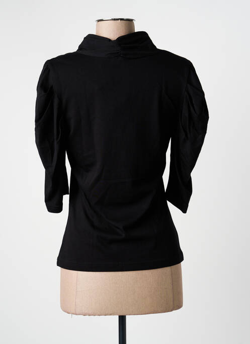 Top tissage jersey manches 3/4 noir MORGAN femme