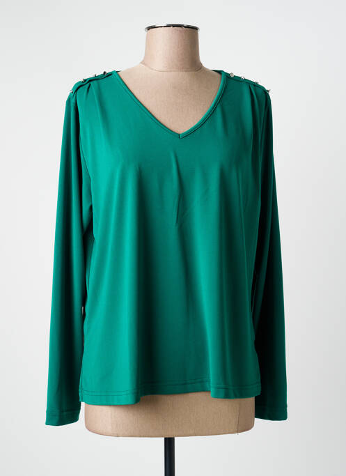 Top stretch manches longues vert GRIFFON femme