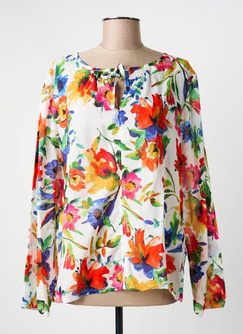 Blouse tissage popeline manches longues orange JOY OF LIFE femme