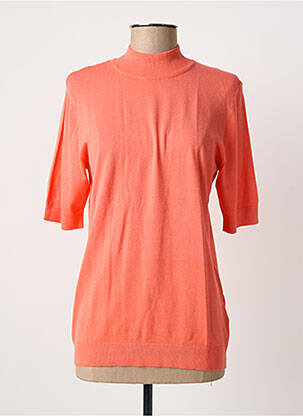 Pull coupe cintrée manches 3/4 orange ICHI femme