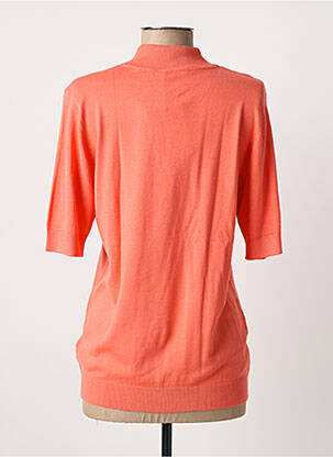Pull coupe cintrée manches 3/4 orange ICHI femme