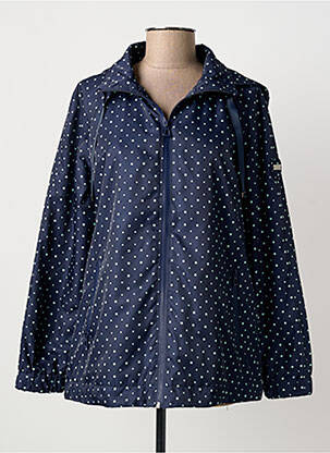 Coupe-vent poches a capuche bleu AZAY femme