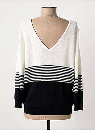 Pull col v manches longues noir MORGAN femme