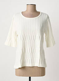 Pull coupe cintrée manches 3/4 beige GRIFFON femme