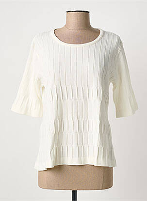 Pull coupe cintrée manches 3/4 beige GRIFFON femme