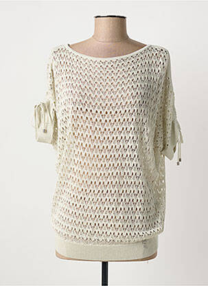 Pull col bateau manches courtes argent AZAY femme