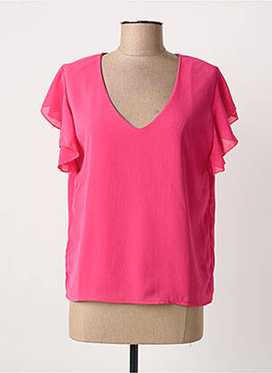Blouse légère et transparente manches courtes rose J&JOY femme