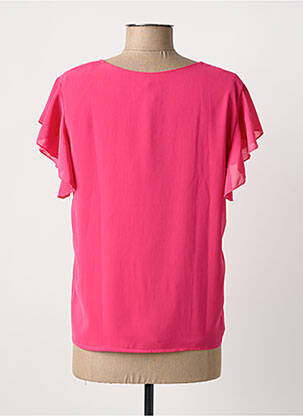 Blouse légère et transparente manches courtes rose J&JOY femme