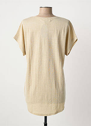 Tunique manches courtes tissage crêpe beige KARIN HERTZ femme