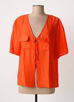 Veste chic tissage crêpe orange ICHI femme
